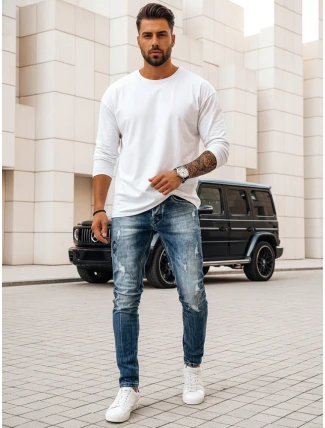 Pánské tmavě modré džínové kalhoty FashionStreet UX3995