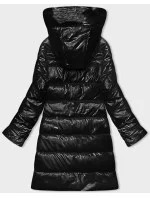 Černá vypasovaná dámská metalická zimní bunda Rosse Line (7227)