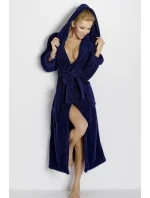 Dámský župan Diana long dark blue - DKAREN