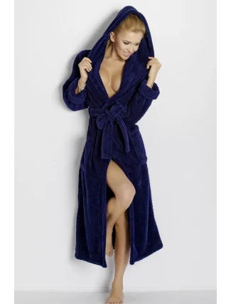 Dámský župan Diana long dark blue - DKAREN