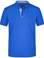 Daiber JN 964 Pánské piqué polo button-down 02.0964 royal/royal/white Daiber JN 964 Pánské piqué polo button-down 02.0964 royal/royal/white