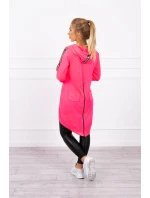 Mikina se zipem na zádech růžová neonová Mikina se zipem na zádech růžová neonová