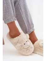 Dámské Kožešinové Pantofle Ovce Béžové Sylline Dámské Kožešinové Pantofle Ovce Béžové Sylline