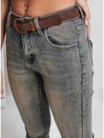 Dámské úzké džíny s páskem modré FashionStreet UY2810 Dámské úzké džíny s páskem modré FashionStreet UY2810