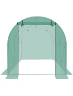 SKLENÍK ZAHRADNÍ TUNEL 200X300X200CM PE KONSTRUKCE ZELENÁ OCEL