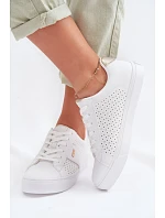 Dámské perforované tenisky Big Star TT274291 Bílé