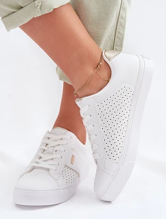Dámské perforované tenisky Big Star TT274291 Bílé