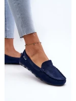 Dámské eko semišové mokasíny, tmavě modrá Amrutia Dámské eko semišové mokasíny, tmavě modrá Amrutia