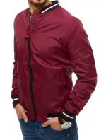 Vínová pánská přechodná bunda FashionStreet TX3681