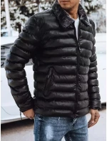 Pánská prošívaná bunda černá FashionStreet TX4250 Pánská prošívaná bunda černá FashionStreet TX4250