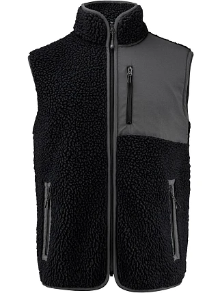 James Harvest Kingsley Fleece Vest Men Pánská fleecová vesta Sherpa "Two-Tone" 62.1501 black James Harvest Kingsley Fleece Vest Men Pánská fleecová vesta Sherpa "Two-Tone" 62.1501 black