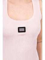 Žebrovaná halenka s blůzou pudrově růžová Žebrovaná halenka s blůzou pudrově růžová