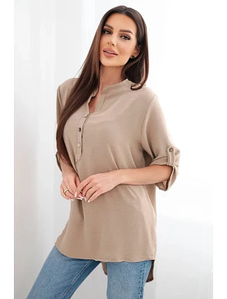 Halenka s prodlouženým zadním dílem cappuccino Halenka s prodlouženým zadním dílem cappuccino