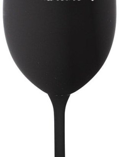 ...KONEČNĚ - černá sklenice na víno 350 ml