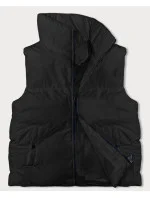 Černá péřová dámská vesta se stojáčkem (5M3150-392) Černá péřová dámská vesta se stojáčkem (5M3150-392)