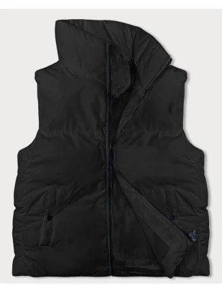 Černá péřová dámská vesta se stojáčkem (5M3150-392) Černá péřová dámská vesta se stojáčkem (5M3150-392)