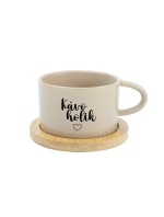 KÁVOHOLIK - krémový hrníček makronka 200 ml KÁVOHOLIK - krémový hrníček makronka 200 ml