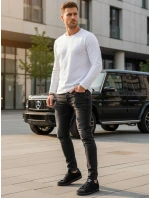 Pánské černé kalhoty FashionStreet UX3823