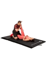Skládací gymnastická matrace černá 2400x1200x50mm HMS MGS01