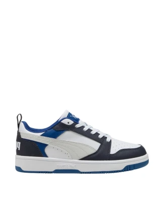Dětské boty Puma Rebound V6 Lo Mid white and blue 393833 28