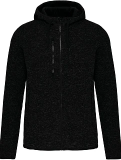 Kariban ProAct PA 365 Pánská pletená fleecová bunda s kapucí 20.P365 dark grey melange