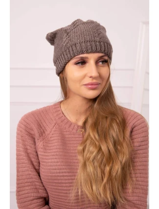 Dámská čepice Lorena K377 mocca Dámská čepice Lorena K377 mocca