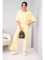 Dámský máslový komplet z viskózy mikina a široké kalhoty světle fialový Dámský máslový komplet z viskózy mikina a široké kalhoty světle fialový