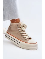 Dámské tenisky na platformě béžové Aineri