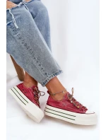 Dámské Tenisky Na Platformě Červené GOE RR2N4104