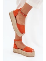 Dámské espadrilky na platformě s pletením oranžové Selise Dámské espadrilky na platformě s pletením oranžové Selise