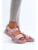 Dámské sandály na platformě Big Star růžové