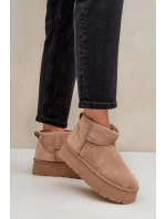 Dámské sněhule na platformě Ninala – tmavě béžové