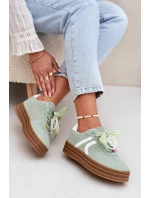 Dámské Tenisky Na Platformě S Ozdobami Zelené Vinness