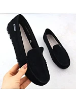 Dámské černé semišové mokasíny polobotky Potocki WL09301