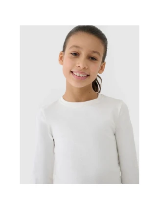 Dívčí úzký top s dlouhým rukávem 4F 4FJWSS25TLONF430-11S