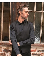 NEOBLU Blaise Men Mikro keprová košile s dlouhým rukávem 24.3182 deep black