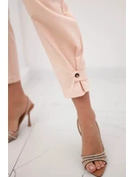 Kalhoty Summer Punto se zapínáním na nohavice meruňka