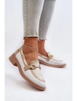 Dámské kožené mokasíny Maciejka 06493-11 Bílo-Bežové
