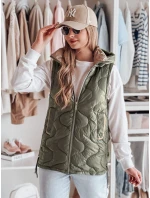 Dámská přechodná prošívaná vesta VESOLITA zelená FashionStreet TY4877