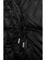 Vypasovaná černá dlouhá dámská zimní bunda S'west (B8201-1)