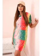 Dámské šaty na ramínkách s ozdobnými sponami béžová