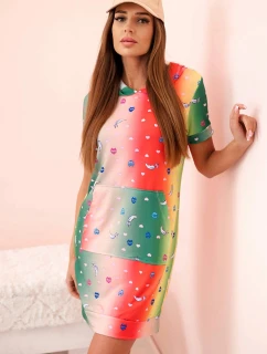 Dámské šaty na ramínkách s ozdobnými sponami béžová