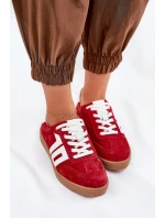 Sneakersy Sportovní Boty Semišové Červené Vinceza 79517