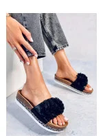 Dámské nazouváky / pantofle ZX6055-1 Černá s hnědou - Sweet Shoes Dámské nazouváky / pantofle ZX6055-1 Černá s hnědou - Sweet Shoes