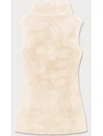 Béžová dámská plyšová vesta (HH005-34)