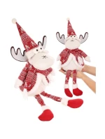 VÁNOČNÍ DEKORATIVNÍ SOBI BÍLÍ 35+20CM