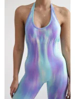 Fitness oblek s klikem fialový