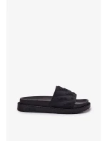 Dámské pantofle na platformě Big Star – černé Dámské pantofle na platformě Big Star – černé