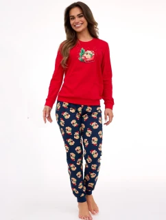 Pyžamo Cornette 671/422 Teddy long/r Christmas S-2XL dámské