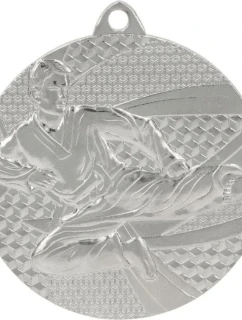 Stříbrná medaile - karate - ocelová medaile